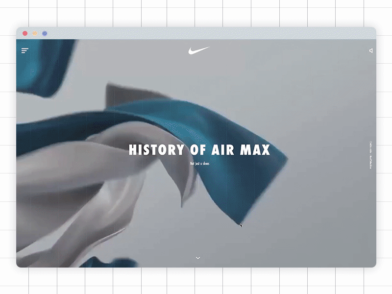 Air max Story airmax design futura history interaction minimalist nike ui