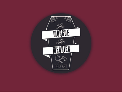 Logo - The Morgue The Merrier Podcast branding horror illustration instagram podcast