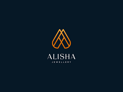 ALISHA JEWELLERY abstract logo brand design brand designer brand identity brand identity design branding branding design clean design flat flat design lettermark logo minimalist logo modernlogodesign simple logo