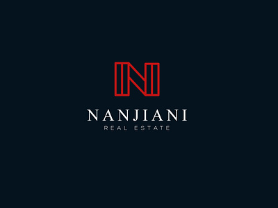 NANJIANI REAL ESTATE abstract logo brand design brand designer brand identity brand identity design branding branding design creative creative logo flat lettermark logo logo design logo designer minimal minimalist logo modernlogodesign real estate logo