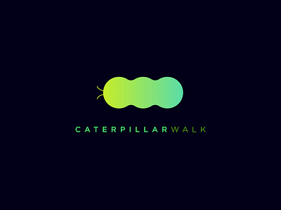 Caterpillar Walk abstract logo brand design brand designer brand identity brand identity design branding branding design butterfly logo flat flat design flat icon lettermark logo logo design logos logotype minimalist logo modernlogodesign