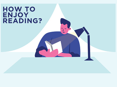 How To Enjoy Reading Illustration (Flat) brand designer brand identity brand identity design branding flat flat illustration graphic design illustration lettermark logo modernlogodesign reader reading ui ux