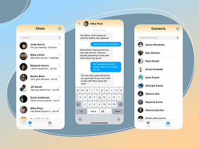 Direct Messaging App chat daily ui daily ui 013 dailyui direct messaging