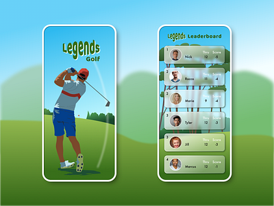 Leader Board daily ui daily ui 019 game golf leader board