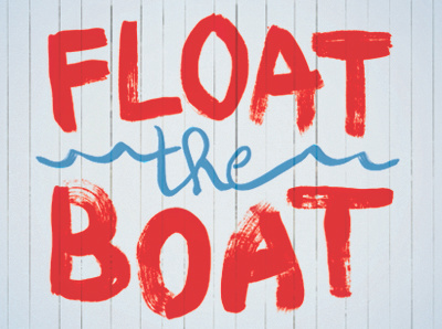 FLOAT the BOAT boat hand done lettering logo nonprofit paint