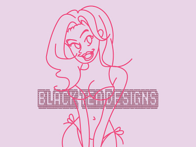 Beach Girl (Version 1) adobe beach beautiful cartoon character design girl character graphic designer logo