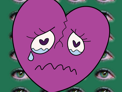 Heart Broken adobe cartoon character design eyes freelance freelance graphic designer freelancer hearts illustrator instagram logo design photoshop teardrop tears