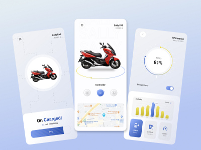electromoto app design ui