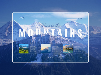 Mountains design lending ui web