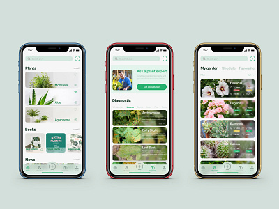 Plants care app app branding design figma graphic design illustration vector