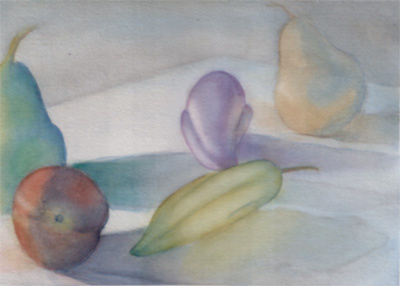 Still Life With Pairs painting still life water color