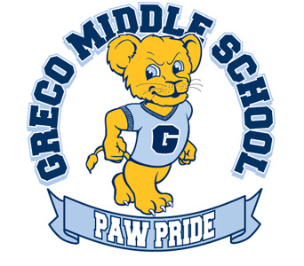 Greco Middle School Concept cartoon character mascot school t shirt
