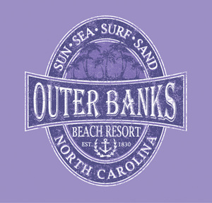 Outer Banks Oval north carolina outer banks resort t shirt type