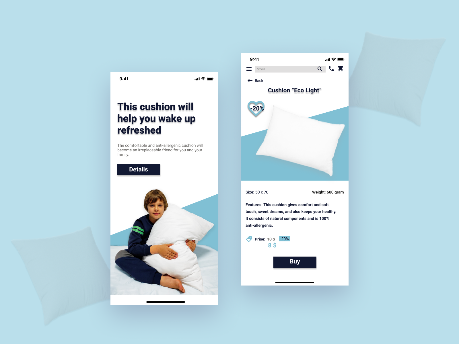 Cushion App by Olena on Dribbble