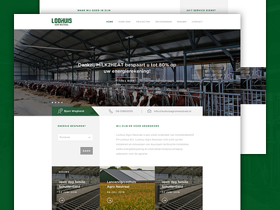 Loohuis Agro Neutraal homepage interface ui ux webdesign website
