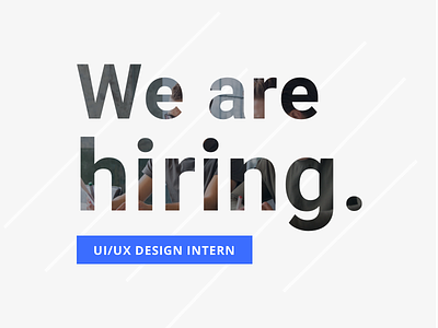 We are hiring a design intern! design fun hiring intern pixel ui ux webdesign