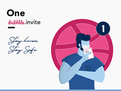 One Dribbble Invite draft dribbble invite giveaway invite stay home stay safe