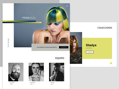 Fiona Bled Estilista barber shop hairdresser hairdressing ui design web design