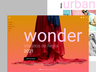 Wonder, tienda de ropa online design fashion fashion design figma ui design web design