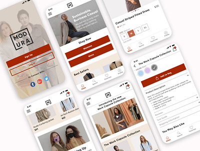 Fashion E-commerce App Design - Modura app design ecommerce fashion fashion app fashion ecommerce logo