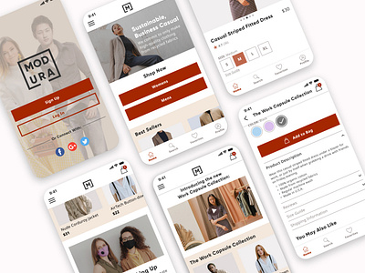 Fashion E-commerce App Design - Modura