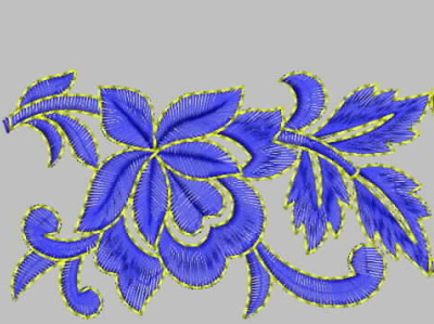 Embroidery design for lace