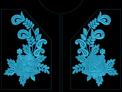 embroidery design for cehstlace