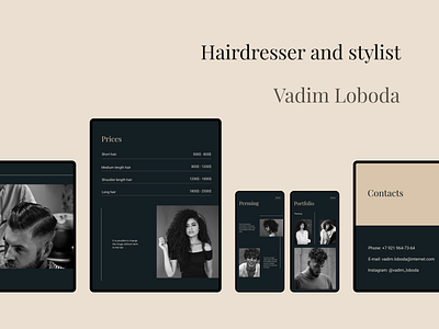 Website for Hairdresser and stylist