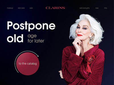 Концепт для антивозрастной линейки Clarins clarins design landing ui ux сайт