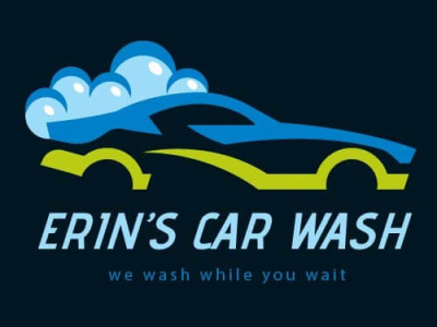 Erin's Car Wash art branding design graphic design illustration illustrator logo minimal typography vector