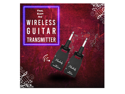 Wireless Guitar Transmitter branding design graphic design illustration typography vector