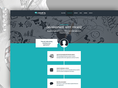 Application flow for Vocal IQ api design digital design tech web design