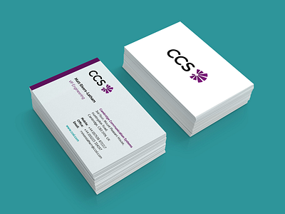 Business card: Cambridge Communication Systems design geometry logo print stationery tech technology