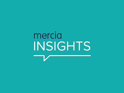 Mercia Insights: Branding project branding communication ideas insight investment logo market navy speechbubble talking teal trend