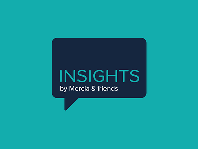 Mercia Insights: Brand Identity branding communication ideas insight investment logo market navy speechbubble talking teal trend