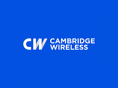 Brand Identity Design: Cambridge Wireless blue brand brand design branding logo logo design rebrand rebranding sans serif