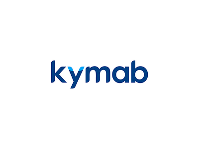 Logo Design: Kymab bioscience blue brand design brand identity branding font life science logo logo design pharmaceutical science typography