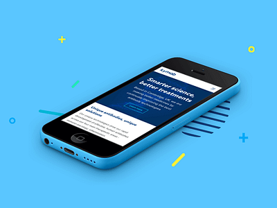 Responsive Design: Kymab blue branding illustration logo mobile responsive science ui ux web design