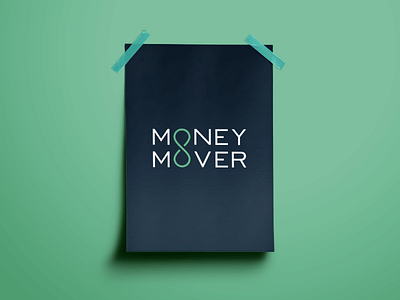 Brand Identity: Money Mover blue brand branding finance green icon logo money print sans serif typography white