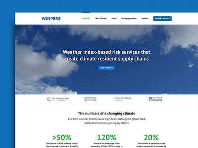 Web Design: Winners blue brand branding climate logo sky ui ux weather web website