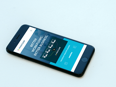 UI: Phixflow blue brand design branding iconography icons ipad responsive ui ux web design website design