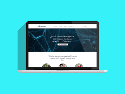 UI: Cognetivity animated blue dementia digital photography science tech ui ux video web website