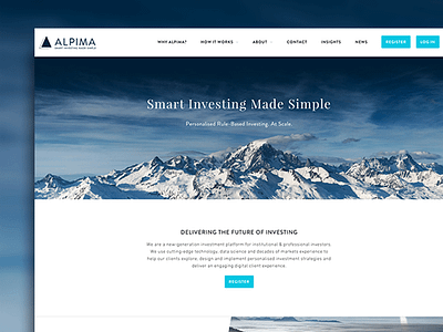 Web Design: Alpima blue brand branding identity logo photography rebranding ui ux website