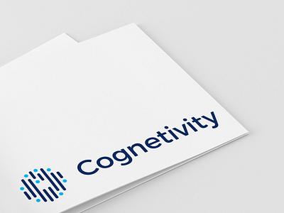 Brand Identity: Cognetivity bioscience blue brand branding identity life science logo logotype print science tech technology