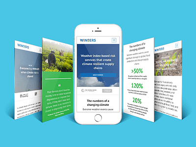 Responsive Design: WINnERS animation blue climate climate change green photography responsive timelapse ui ux weather website