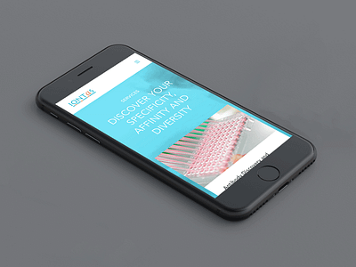 Responsive Design: Iontas bioscience blue life science mobile responsive science tech technology ui ux