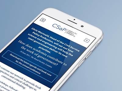 Responsive Design: CSAP blue digital government mobile phone policy responsive science ui ux web website