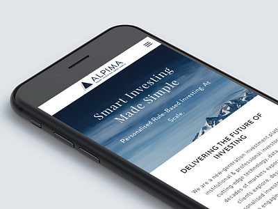Responsive Design: Alpima branding digital mobile phone photography responsive ui ux web website