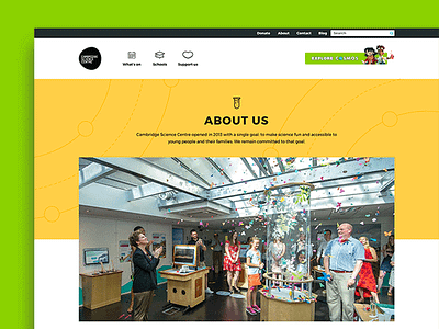 Web design: Cambridge Science Centre cambridge charity design education interactive online science ui ux web website