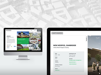 UI: Northmores brand brand identity branding design green projects ui ux web website